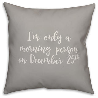 Mr. Claus, Gray 18x18 Throw Pillow Cover