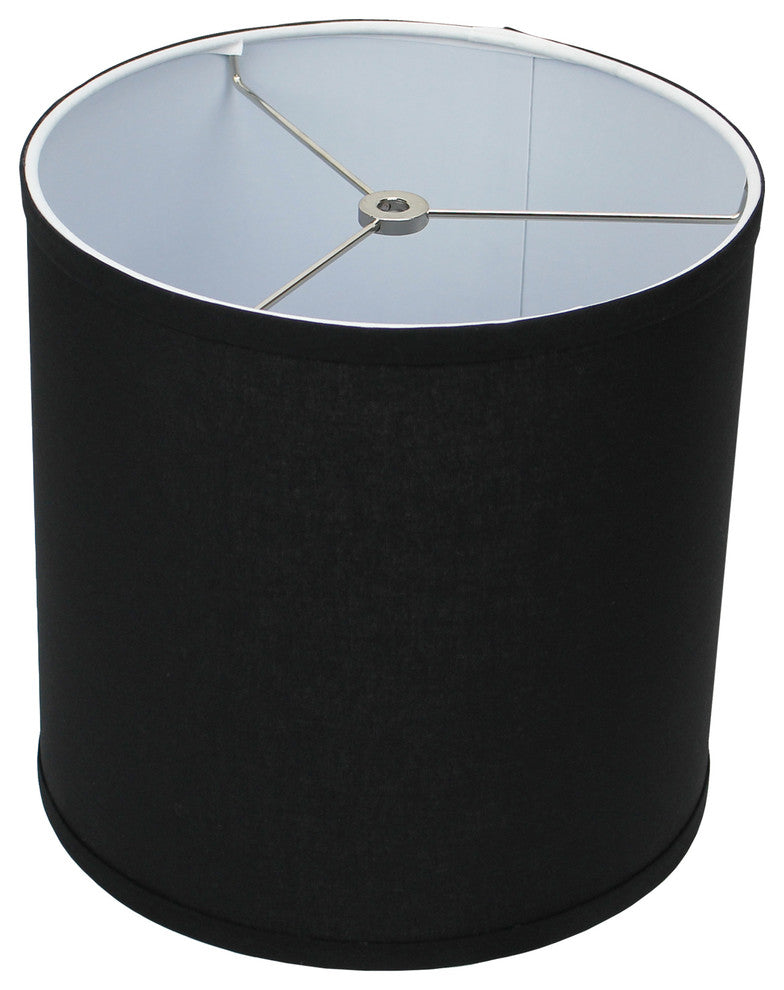 FenchelShades Drum Lampshade 10"x10"x10", Linen Black