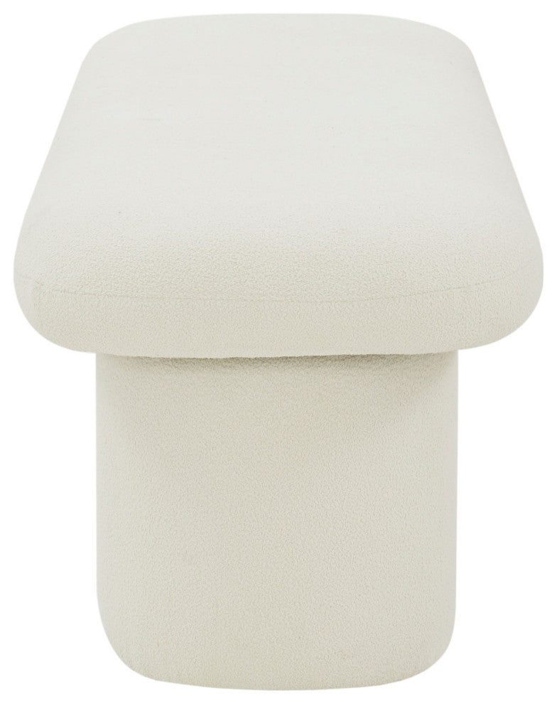 Safavieh Couture Cassandralee Boucle Bench, Ivory