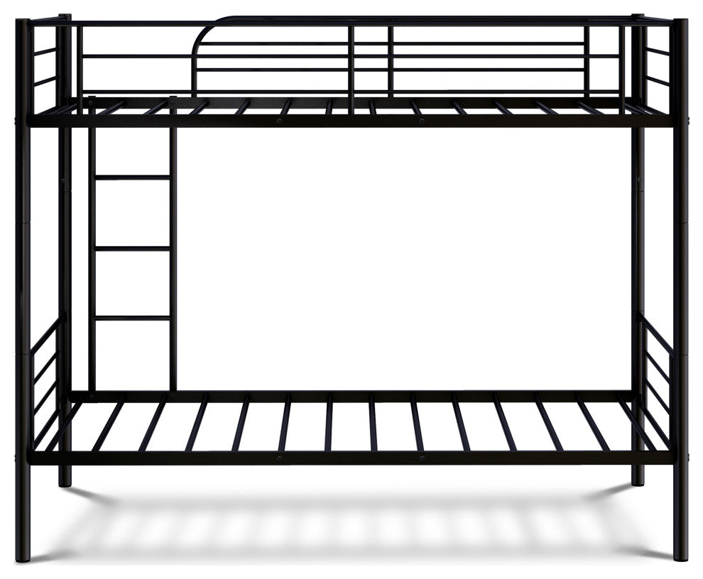 Danbury Twin Bunk Bed In Powder Coating Black Color