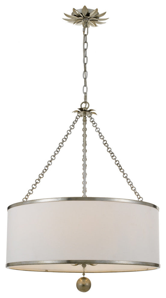Crystorama Lighting Group 518 Broche 6 Light 24"W Drum Chandelier - Antique