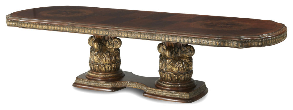 Villa Valencia Rectangular Wood Dining Table, Classic Chestnut