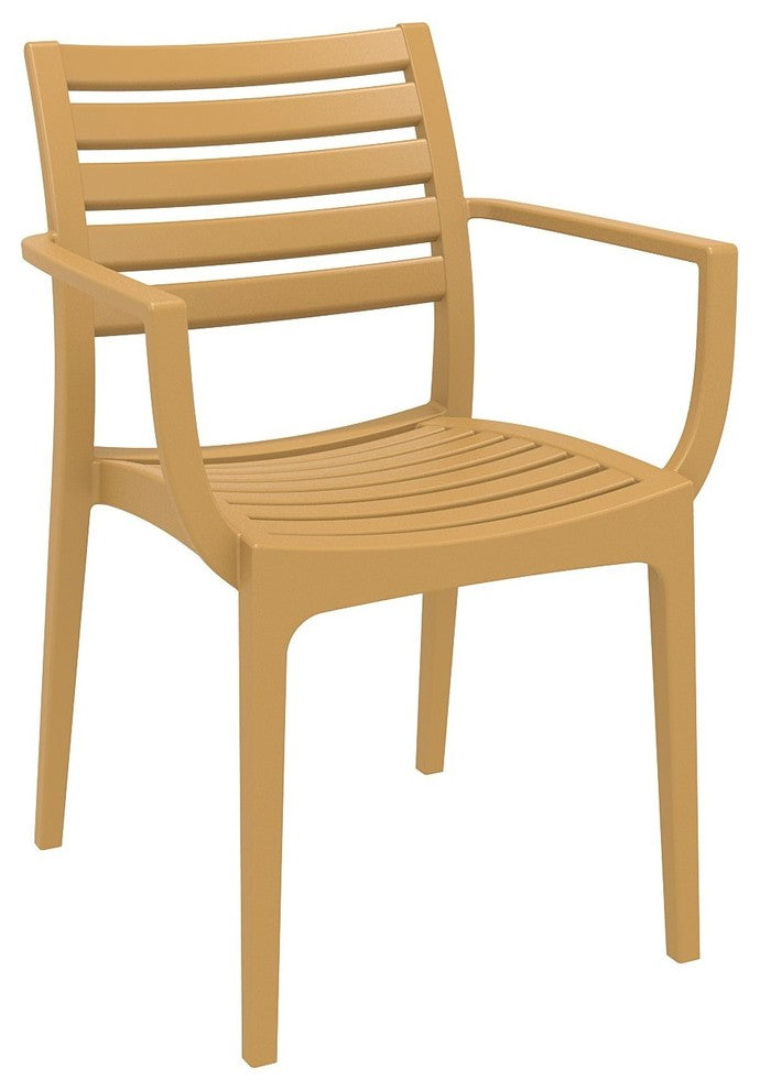 Compamia Artemis Outdoor Dining Armchairs - Set of 2, Teak Brown