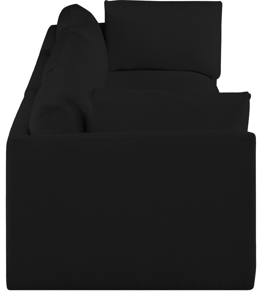 Ease Fabric Upholstered Modular Sofa, Black