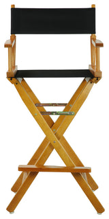 030" Director's Chair Honey Oak Frame-Black Canvas