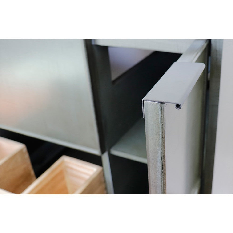 36" Single Vanity, Linen Gray Finish - Cabinet Only