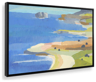 "Irish Coastal Whimsy" - Seaside Charm Canvas Art