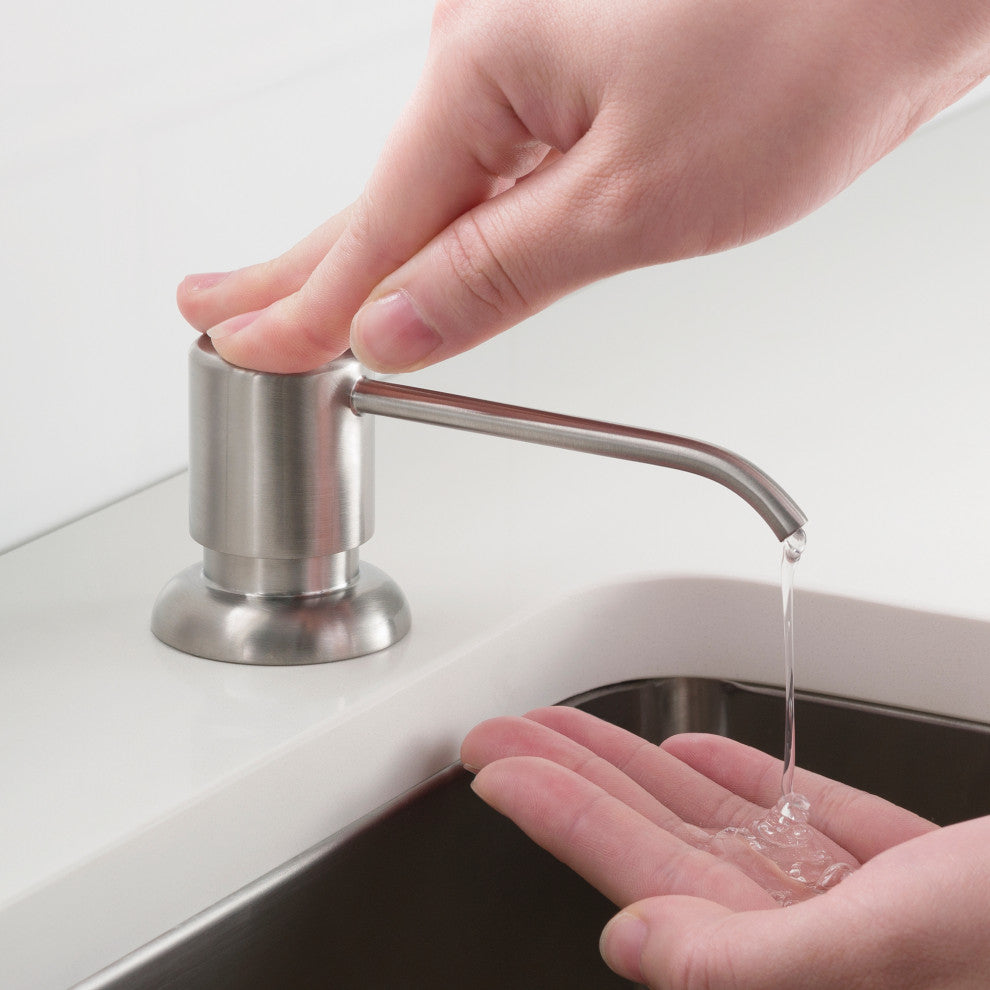 24" Undermount Stainless Steel Kitchen Sink, Pull-Down Faucet SSCH w Dispenser