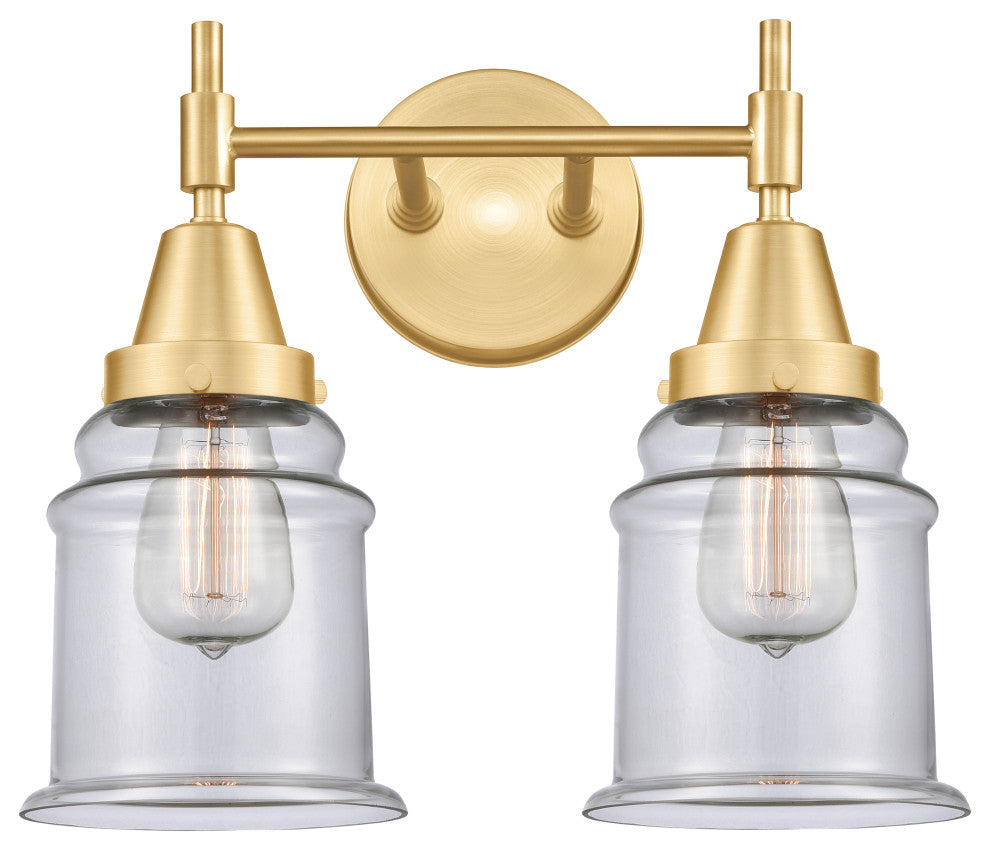 Innovations 447-2W-SG-G182 2-Light Bath Vanity Light, Satin Gold
