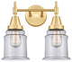 Innovations 447-2W-SG-G182 2-Light Bath Vanity Light, Satin Gold