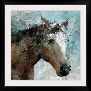 "Trail At Dawn" Black Framed Art Print, 32"x32"x1"