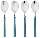 Fantasia American Coffee Spoon Set 4-Piece Set, Petroleum
