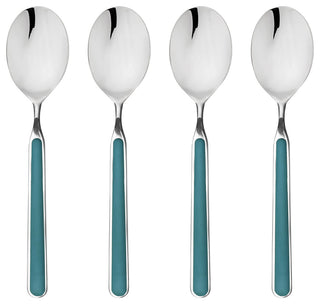 Fantasia American Coffee Spoon Set 4-Piece Set, Petroleum