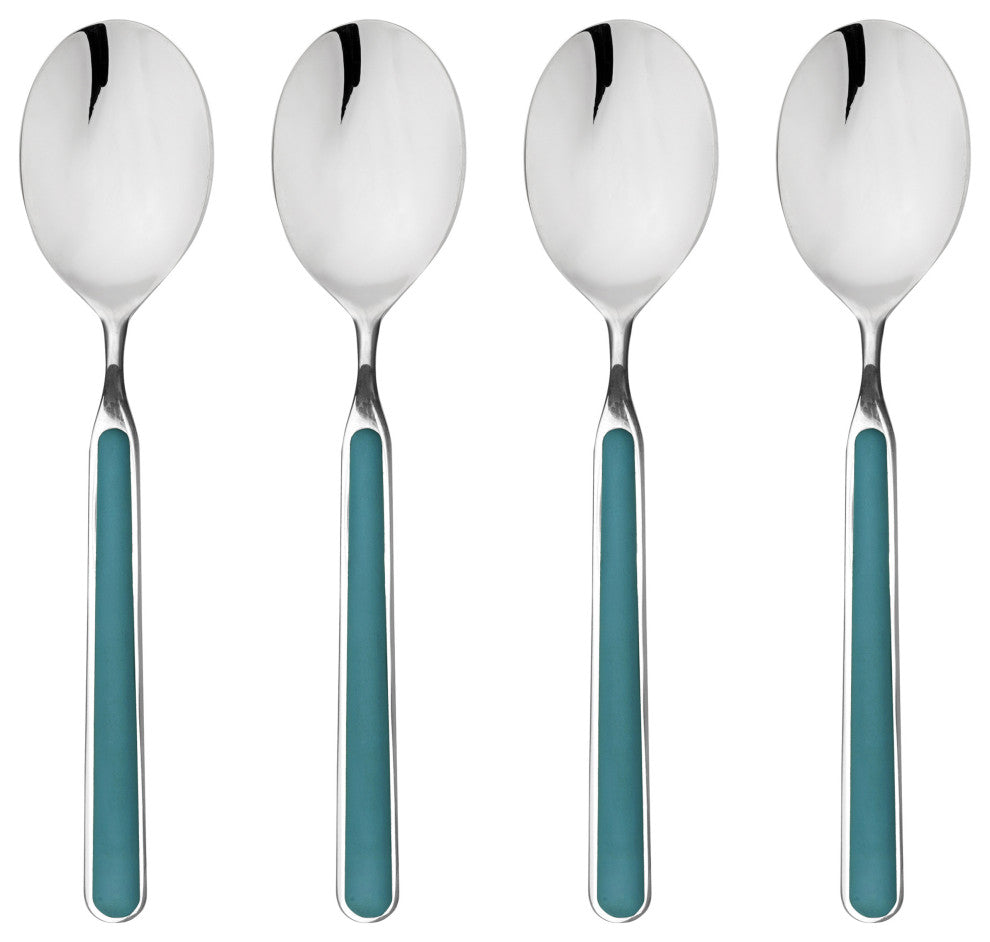 Fantasia American Coffee Spoon Set 4-Piece Set, Petroleum