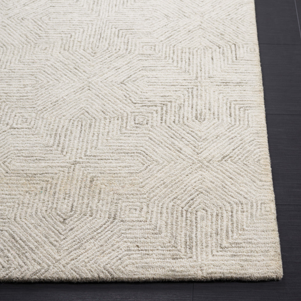 Safavieh Couture Abstract Collection, ABT425 Rug, Grey/Ivory, 6'x9'