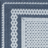 Nimes Textured Border Area Rug, Dark Blue, 3'3"x5'