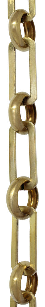 RCH Hardware Brass Rectangle Chandelier Chain, 3', Polished Brass, U40