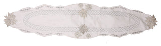 Silver Floral Table Runner