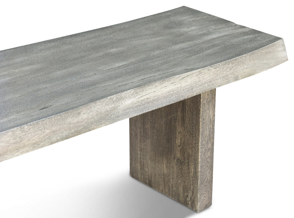 Brooks Bench, 78", Sandblasted Gray Frame
