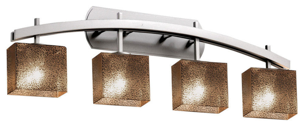 Fusion Archway 4-Light Bath Bar, Rectangle, Mercury Glass Shade