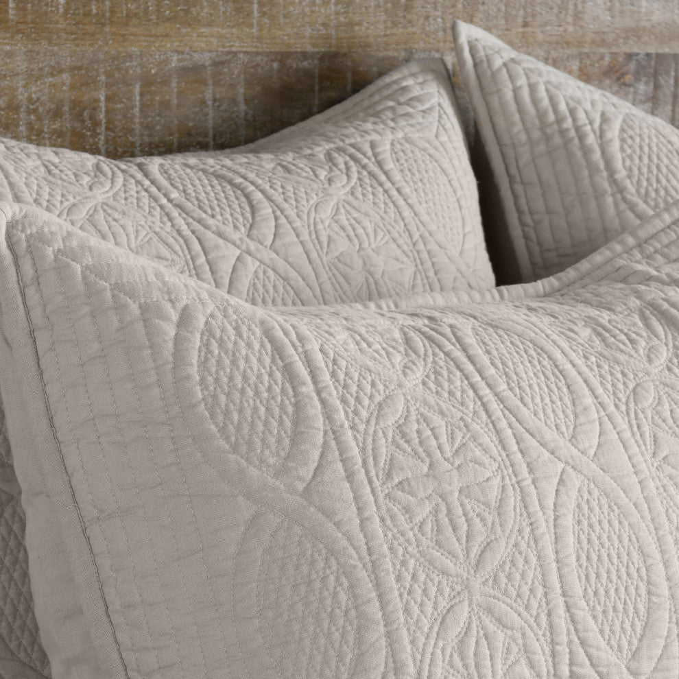 Anessa Linen Blend Sham by Kosas Home, Beige, King