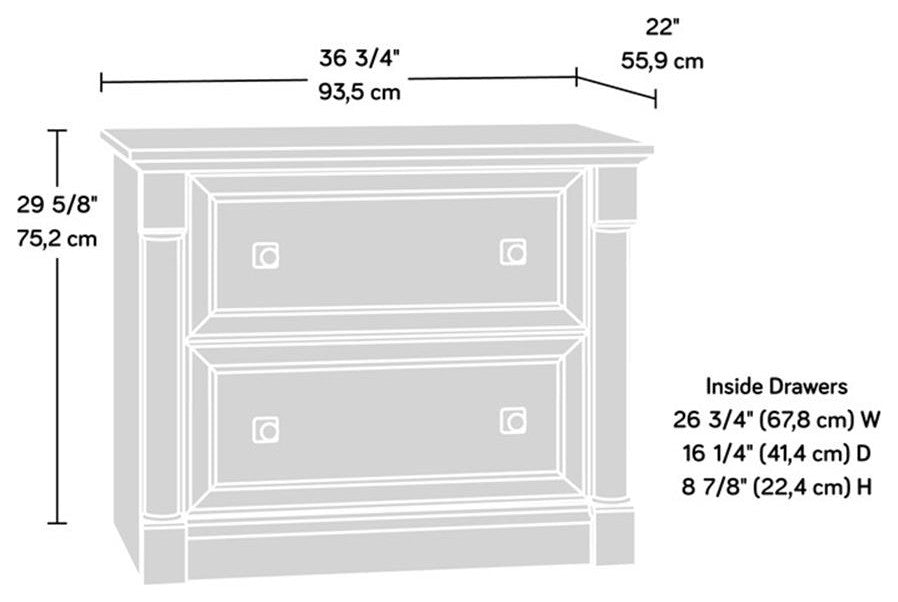 Sauder Palladia Engineered Wood 2-Drawer Lateral File Cabinet in Split Oak