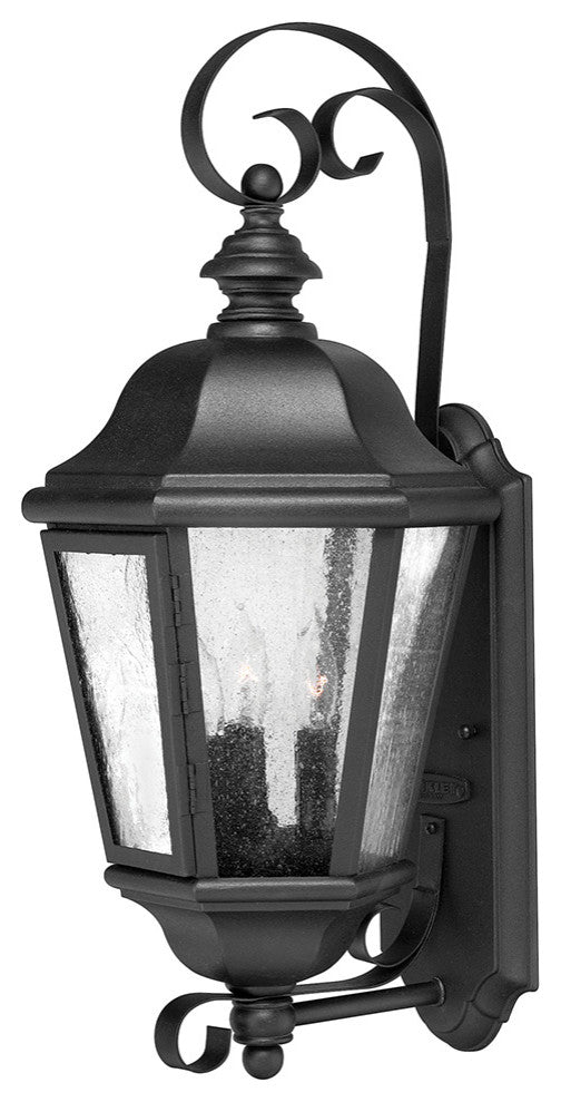 Hinkley Edgewater Medium Wall Mount Lantern, Black