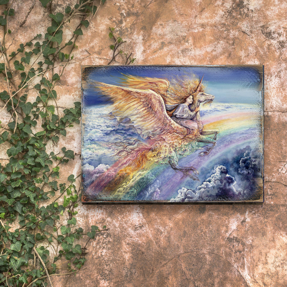 Flight to Aquarius Wall and Table Top Wooden Decor, 18x12
