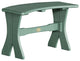Poly Curved Table Bench, Green, 28 Inch