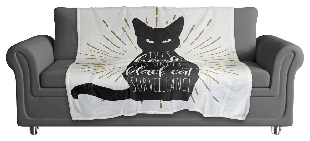 Black Cat House 50"x60" Fleece Blanket