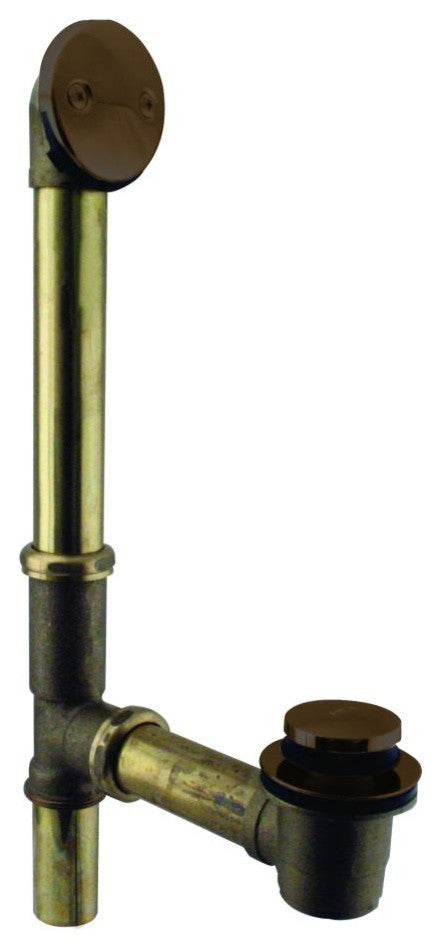 Tip Toe Bath Waste - 14" Make-Up, 20 Ga. Tubing In Oil Rubbed Bronze, Oil Rubbed Bronze