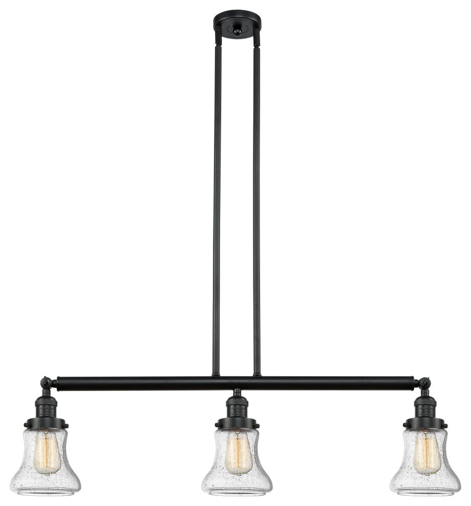 Innovations Lighting 213-Bk-S-G194-Led 3 Light Dimmable Led Island Light