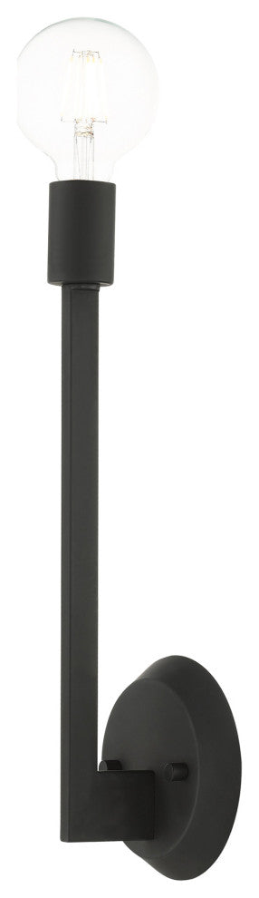 Livex Lighting Prague 1 Light Black ADA Single Sconce