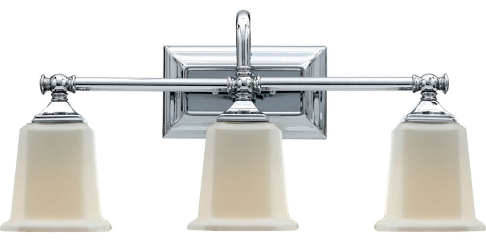 Nicholas 3-Light Bath Vanity, Polished Chrome