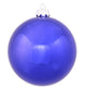 Vickerman N591522DSV 6" Cobalt Shiny Ball Ornament, 4 per Bag