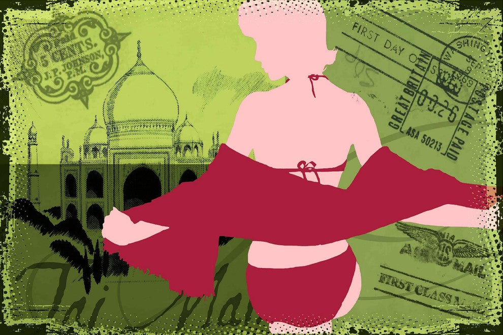 "Travel Taj Mahal Version 2" Painting Print on Canvas by Saturday Evening Post