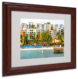 'Virgin Islands 8' Matted Framed Canvas Art by CATeyes