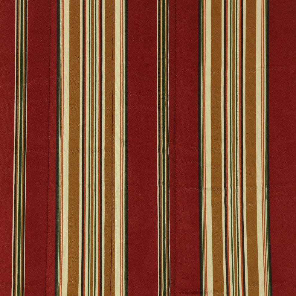 Sunnydaze 2-Person Quilted Spreader Bar Hammock and 12' Stand, Red Stripe