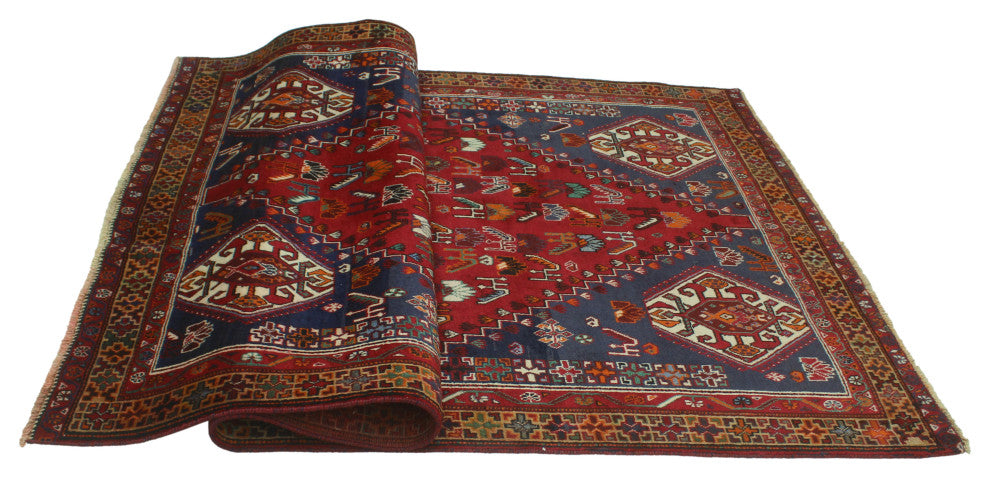 Fine Vintage Distressed Aelfdane Red Rug