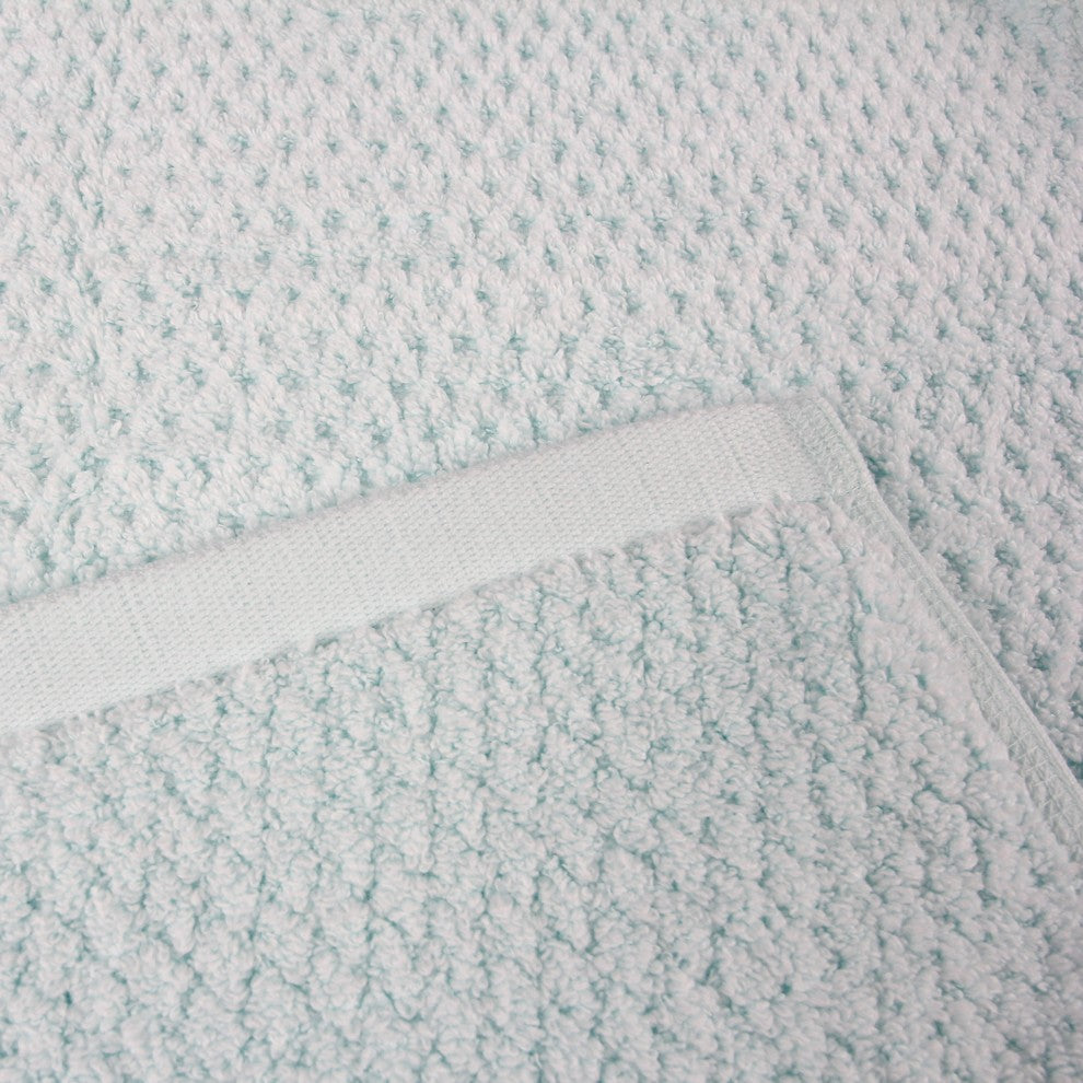 Everplush Diamond Jacquard Bath Towel Set 6 Piece, Spearmint