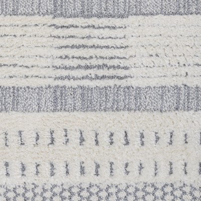 Kerstin Geometric High-Low Cream/Gray 2'x8' Runner Rug