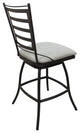 Outdoor Patio Stool Jenna Without Arms, Canvas Granite on Dark Nut, 26", Without Arms