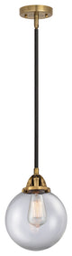 Beacon Mini Pendant, Black Antique Brass, Clear, Clear