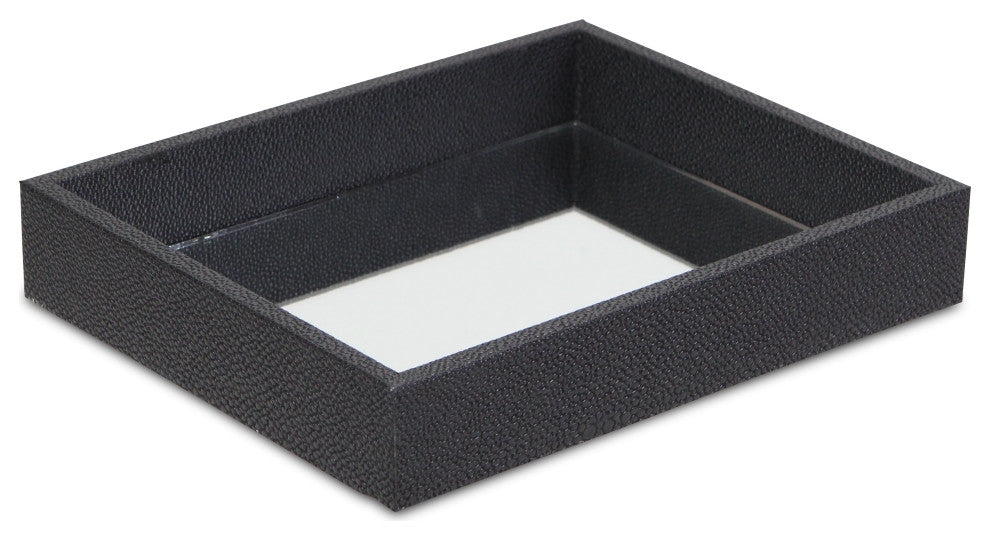 Bubble Mirrored Tray, 10", Black