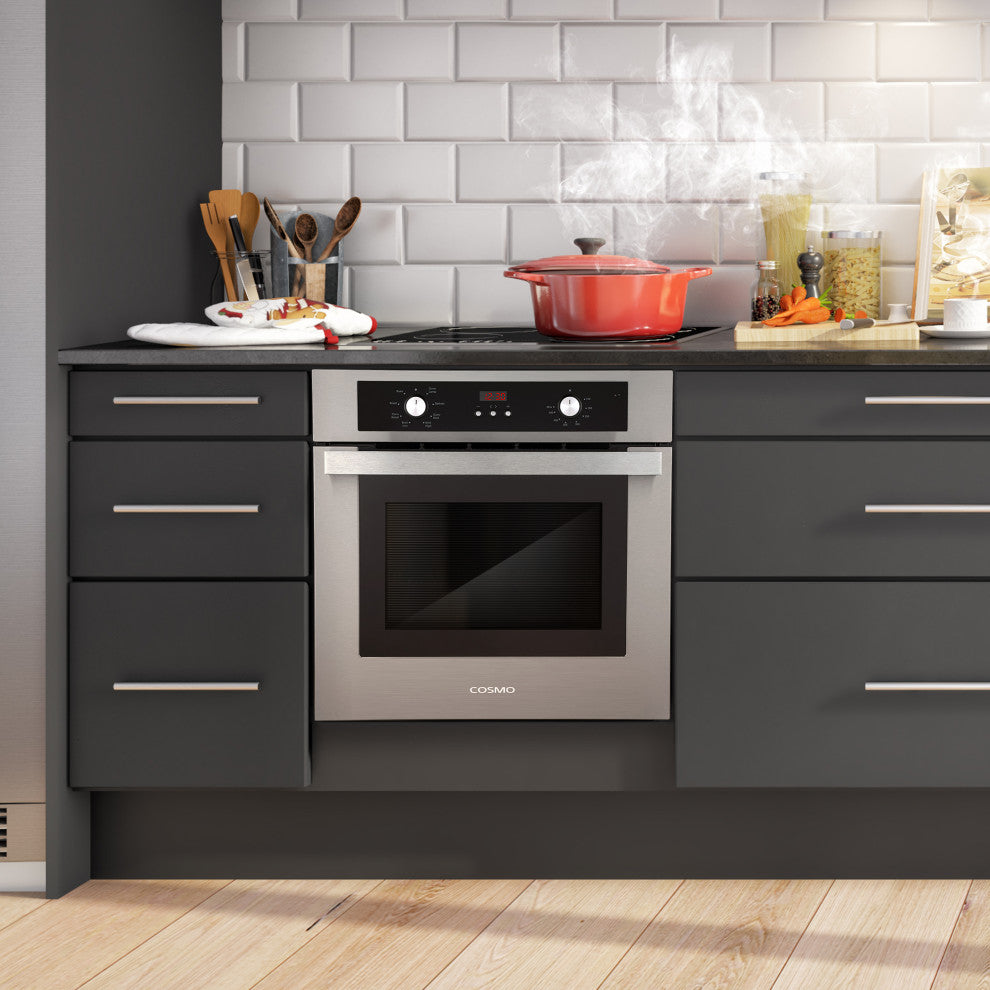 3-Piece, 36" Electric Cooktop 36" Wall Mount Range Hood 24" Electric Wall Oven