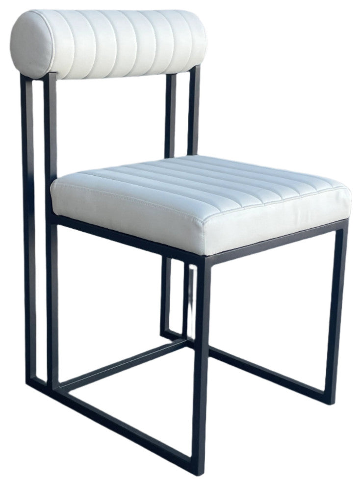 Milo Leather White Dining Chair