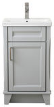 20" Single Sink Vanity With White Ceramic Sink Top, Light Gray