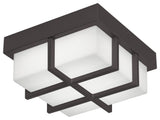 August 8" LED Outdoor Flush Mount - Black