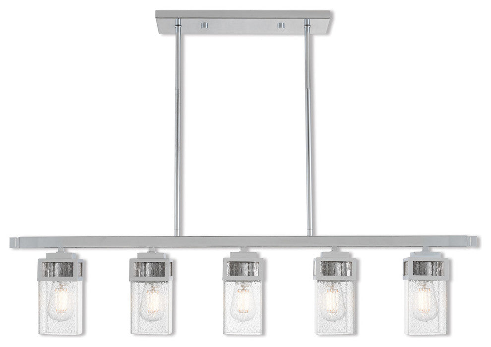 Livex Lighting Harding Polished Chrome Light Linear Chandelier