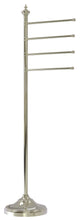 Floor Standing 4 Pivoting Swing Arm Towel Holder, Polished Nickel